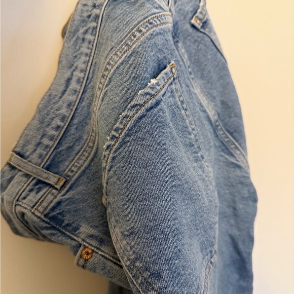 AGOLDE Riley Ripped Super High Waist Crop Straight Leg Jeans in Whiplash - Picture 10 of 13